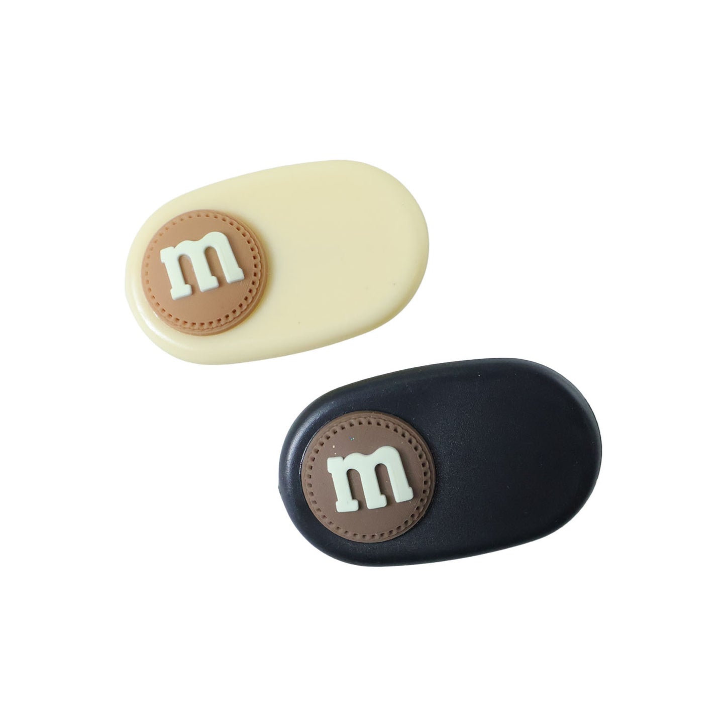 Alphabet Letter Snap Hair Clips Set (2 Pc) - Stylish Oval Design - Happy Price - Image 4