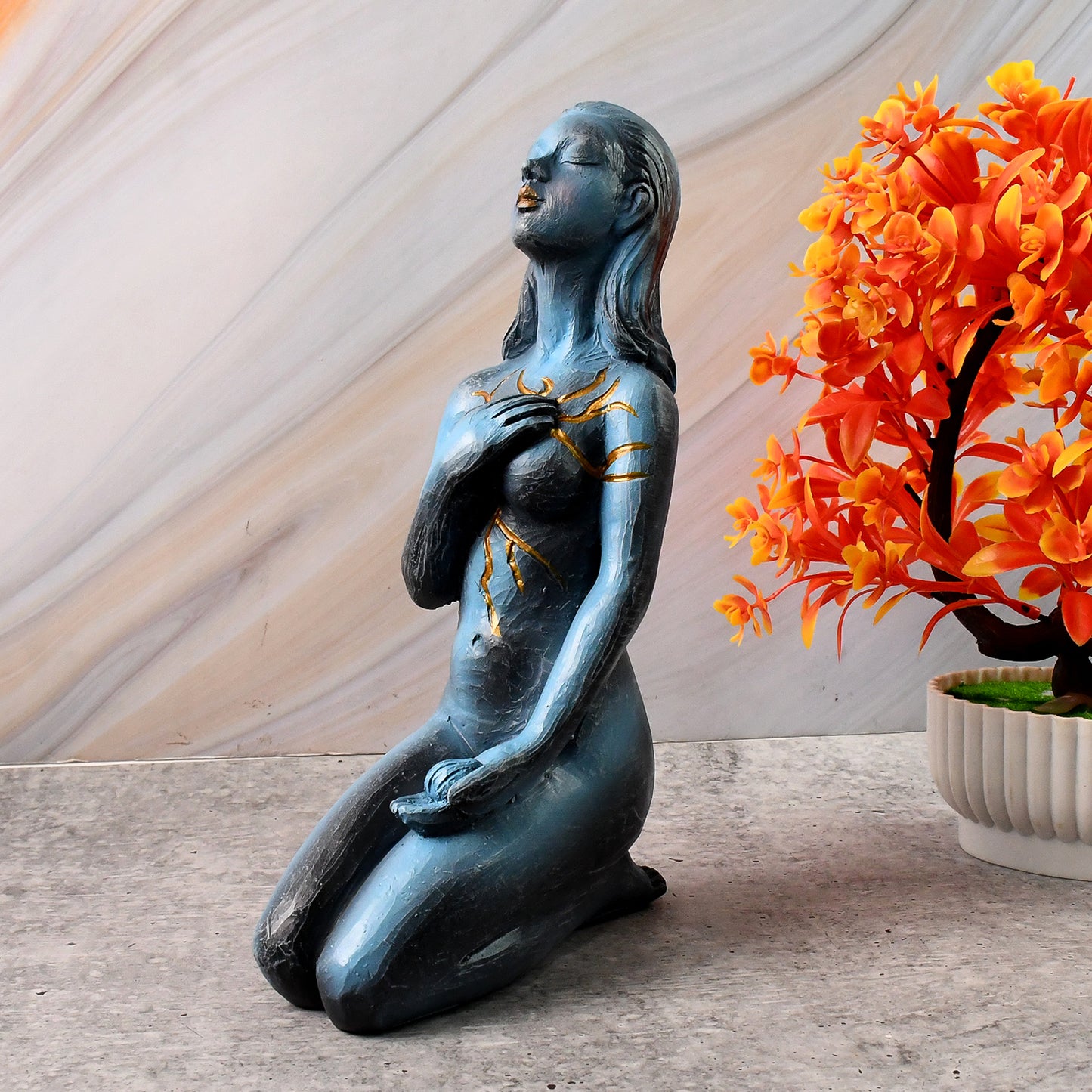Elegant Resin Kneeling Woman Decorative Statue (1 Pc) - Happy Price - Image 3