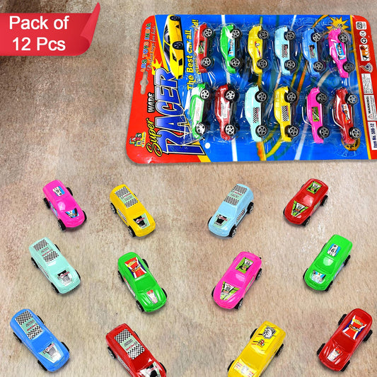 Super City Car Racer Toy For Boys And Girls Pull Push Vehicle Car (Set Of 12pcs)  (Multicolor) - Happy Price - Image 1
