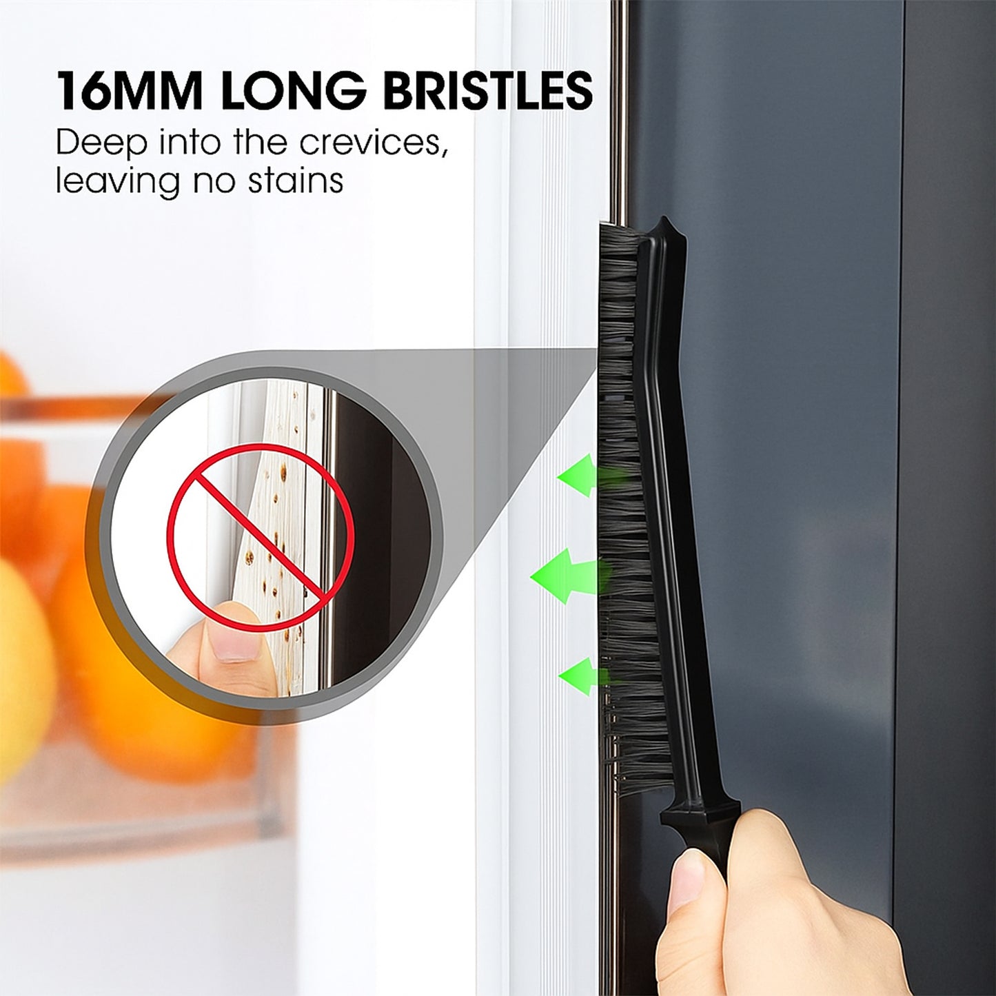2 Pc Long Handle Corner Cleaning Brush Set for Grout & Edges - Happy Price - Image 3