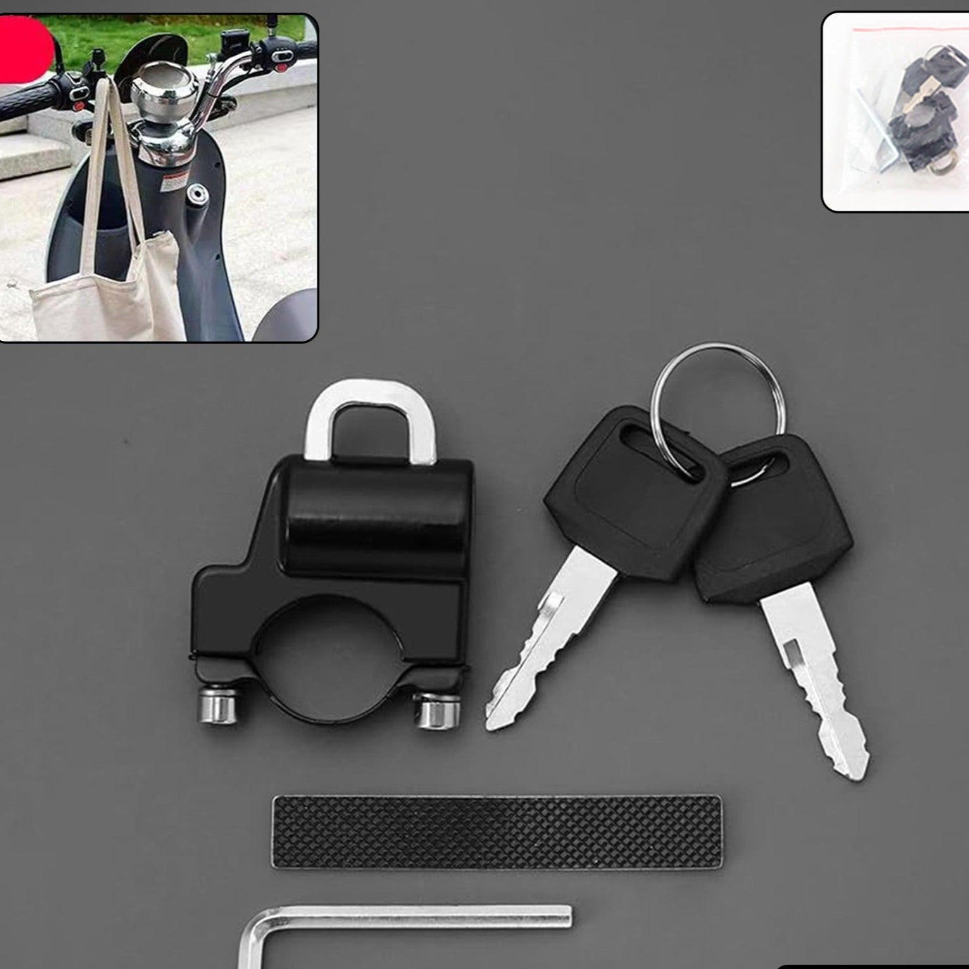 Heavy-duty Helmet Lock For Motorcycle - Happy Price - Image 1
