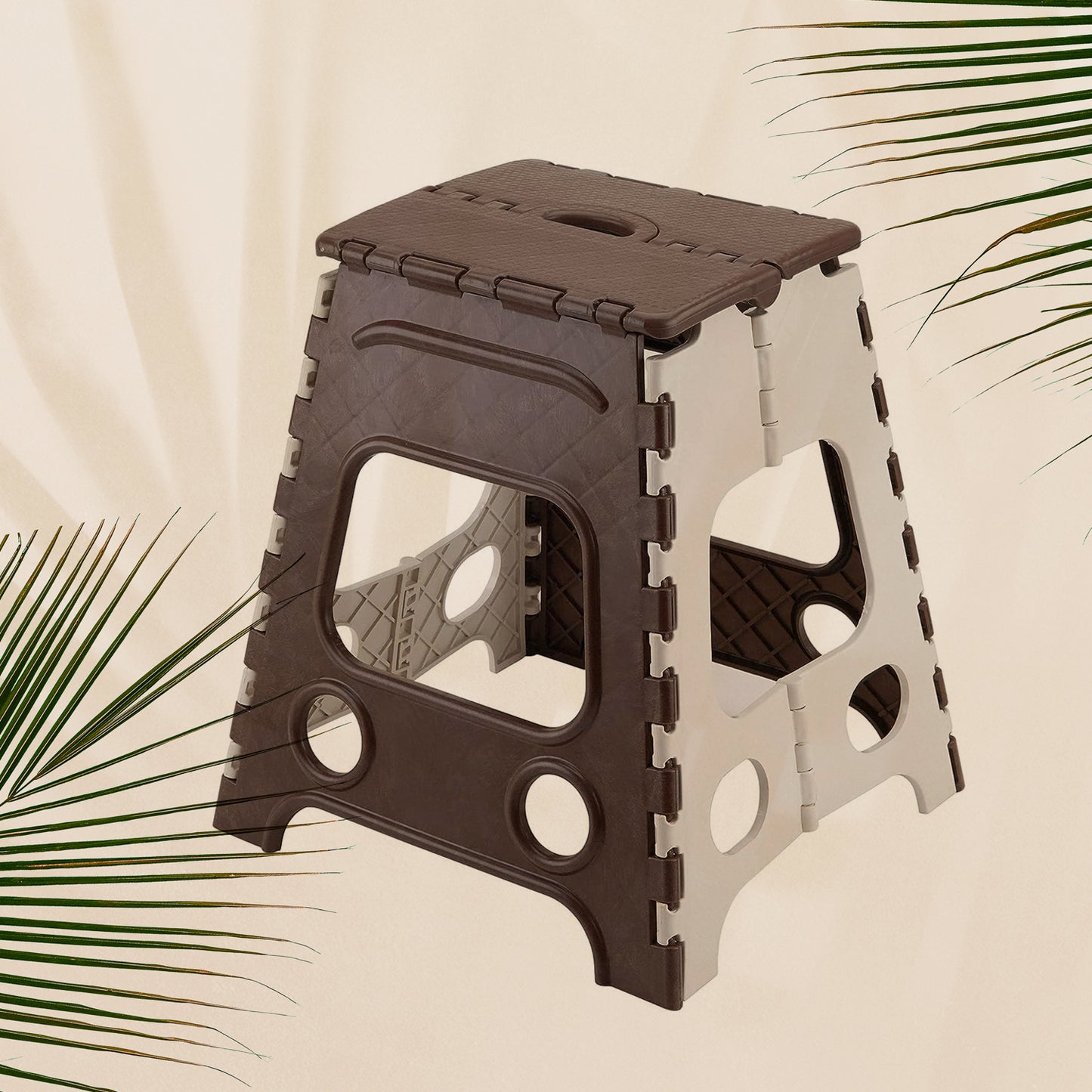 18 Inch Foldable Step Stool - Compact & Portable with Non-Slip Surface - Supports 95 Kg - Happy Price - Image 2