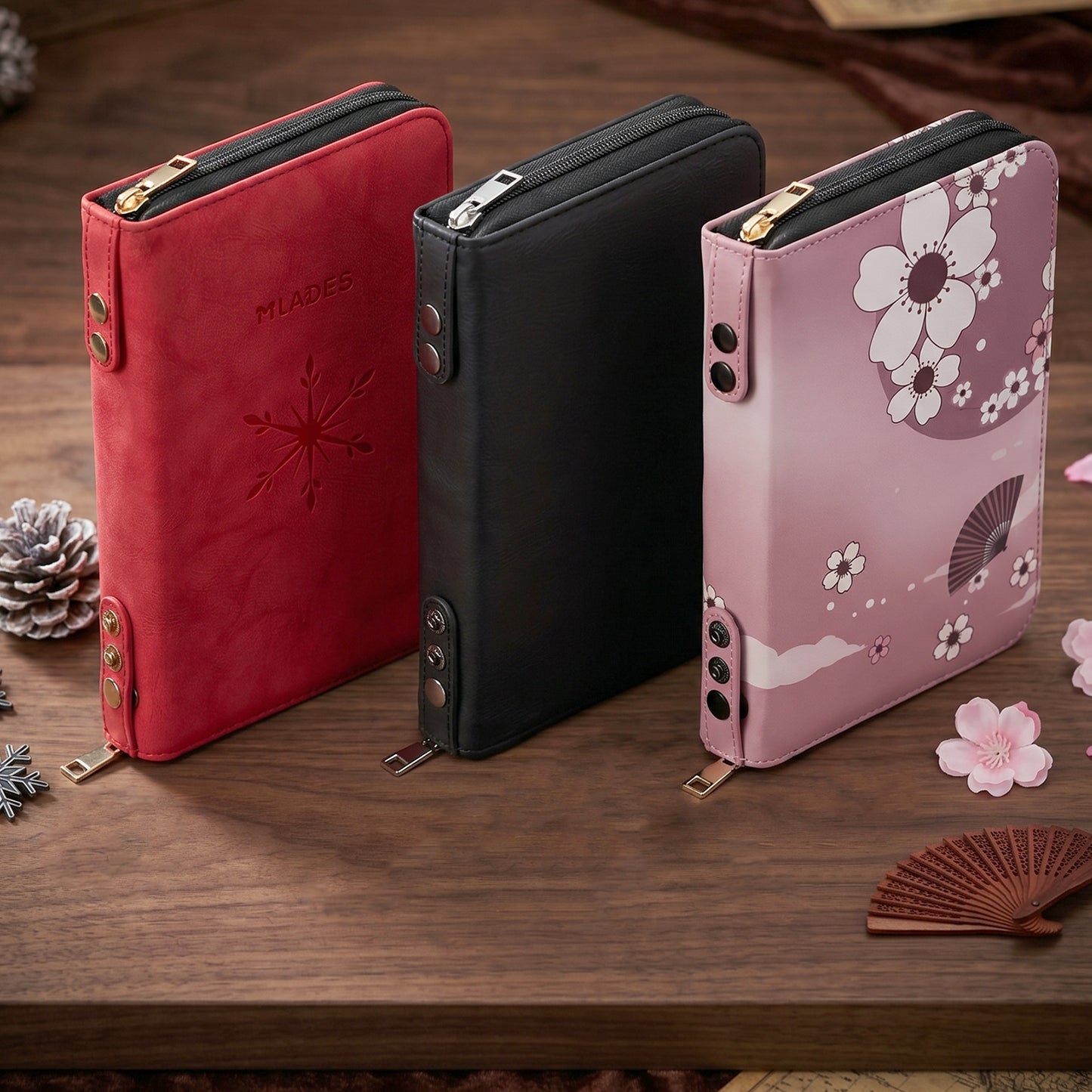 1 Pc Stylish Zippered Makeup Organizer Pouch - Floral & Snowflake Design - Happy Price - Image 3