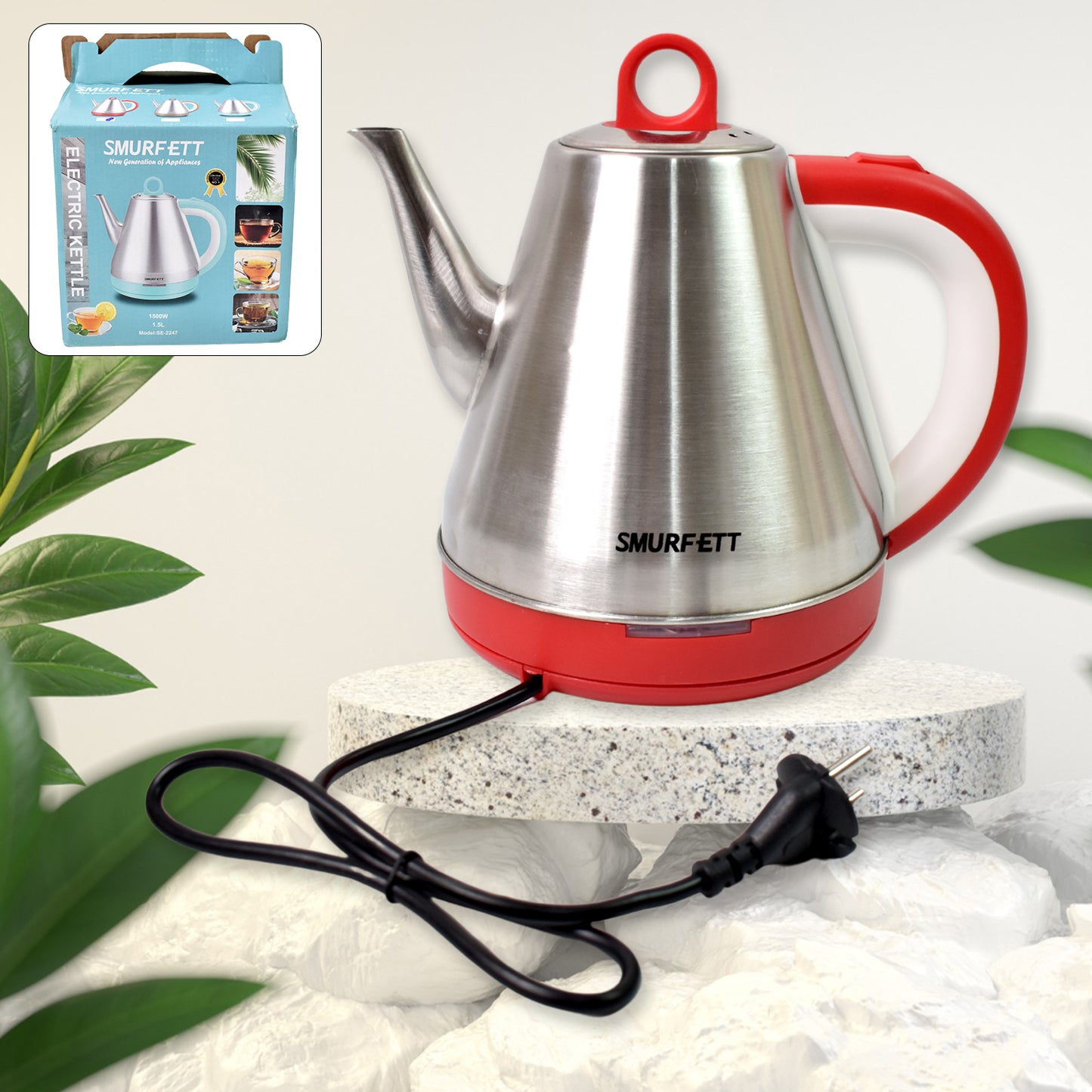 Stainless Steel Large Capacity Electric Kettle (1500w  1.5 Ltr.) - Happy Price - Image 5