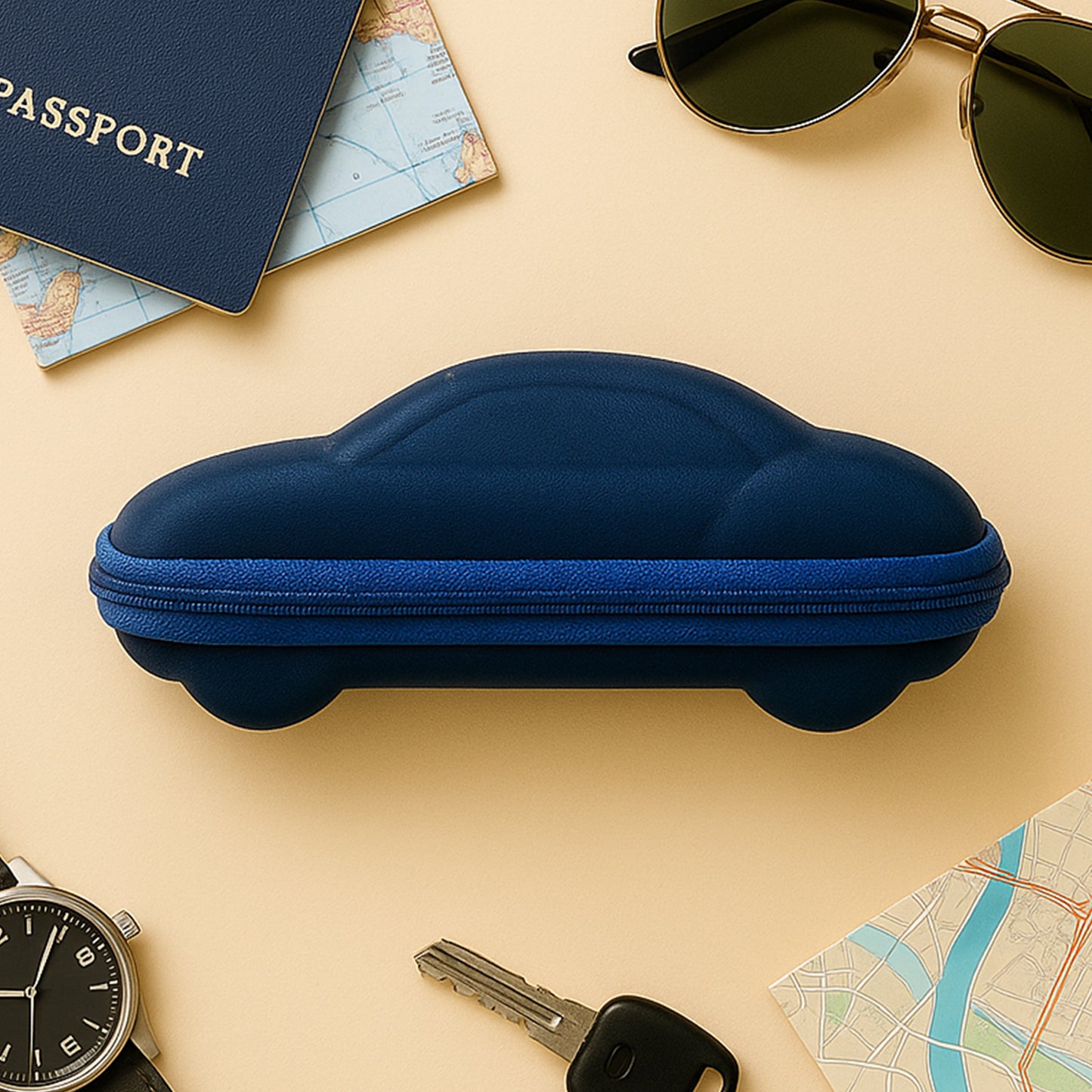 Cute Car Shaped Eyeglasses Case - Portable Hard Shell Sunglass Holder (1 Pc) - Happy Price - Image 6