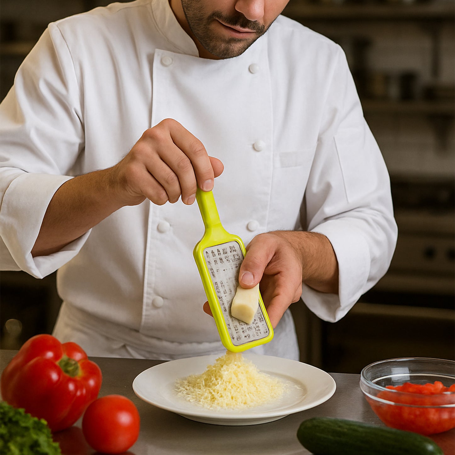 Stainless Steel Multi-Purpose Kitchen Grater for Fruits, Vegetables, and Cheese - 1 Piece - Happy Price - Image 7