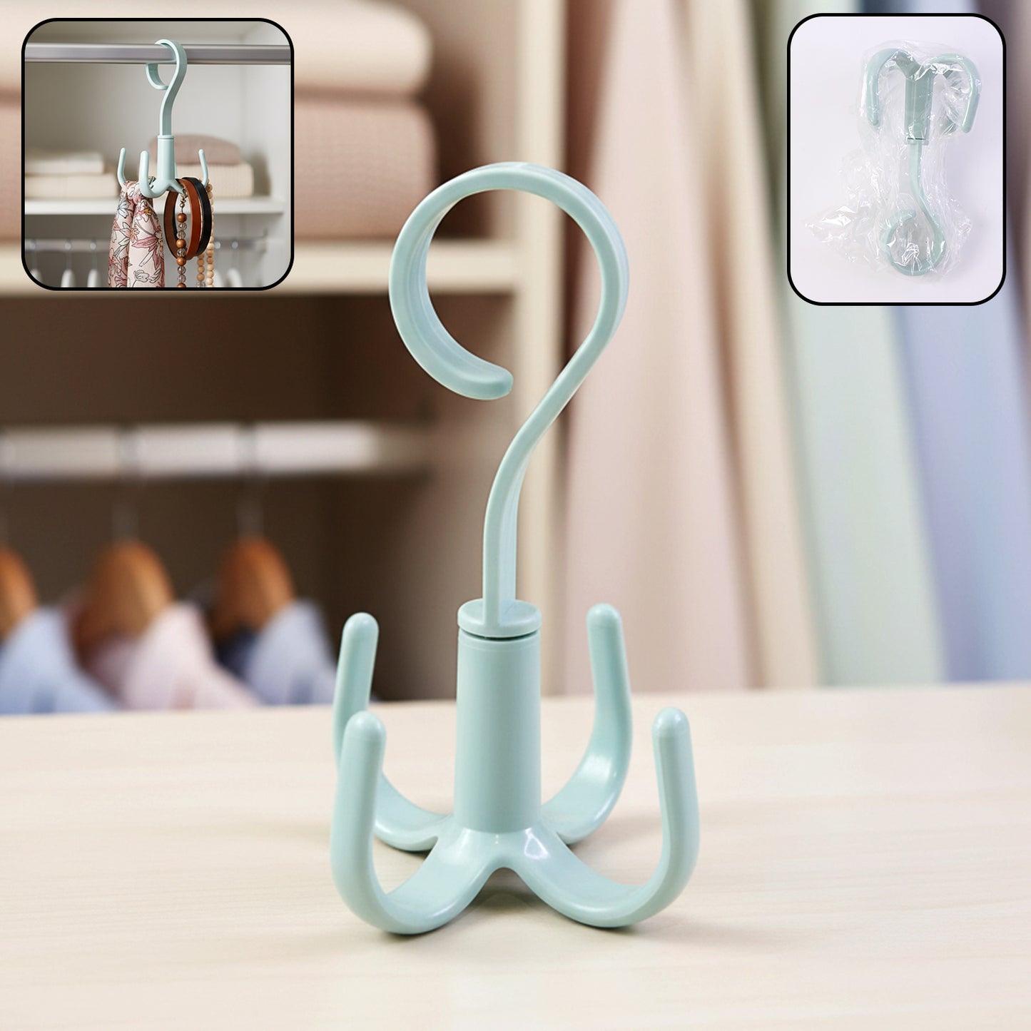 360 Rotating Multi Hook Organizer Hanger for Wardrobe (1 Pc) - Happy Price - Image 2