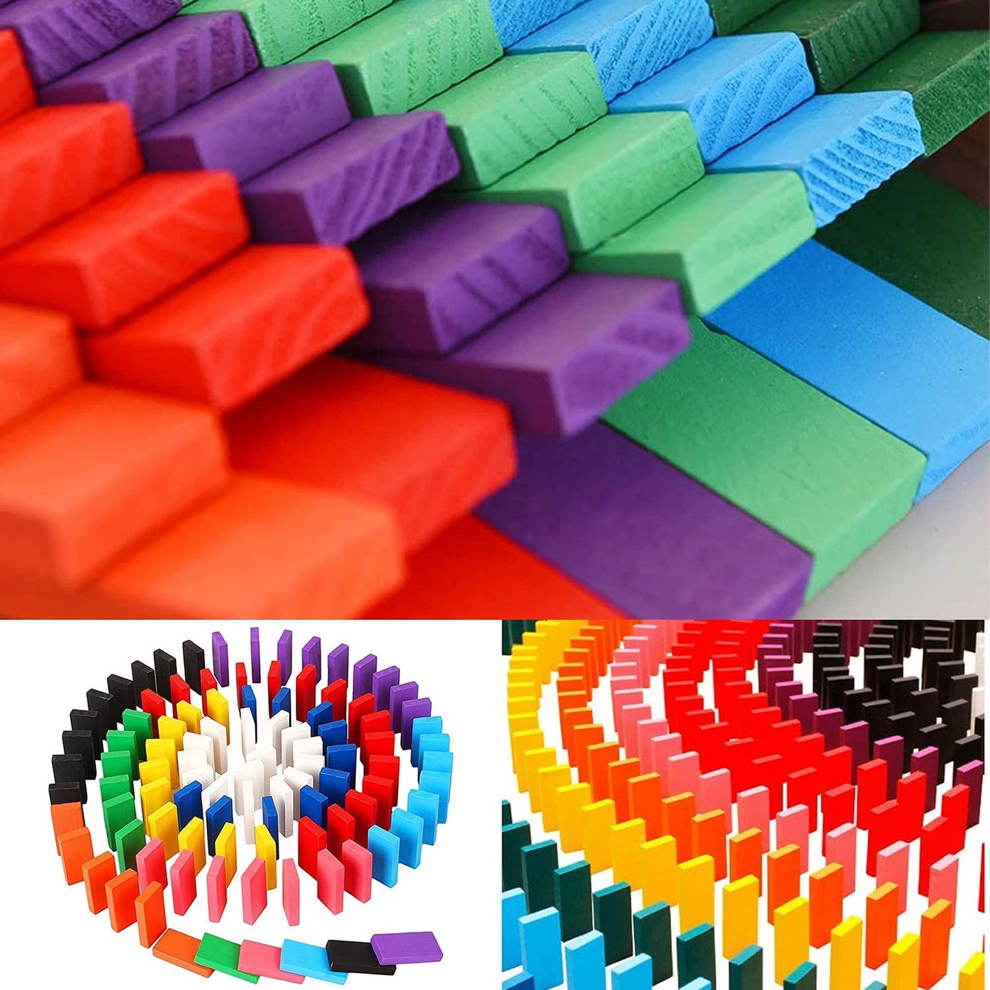120pc Dominoes Blocks Set Multicolor Wooden Toy Building Indoor Game Toy. - Happy Price - Image 6