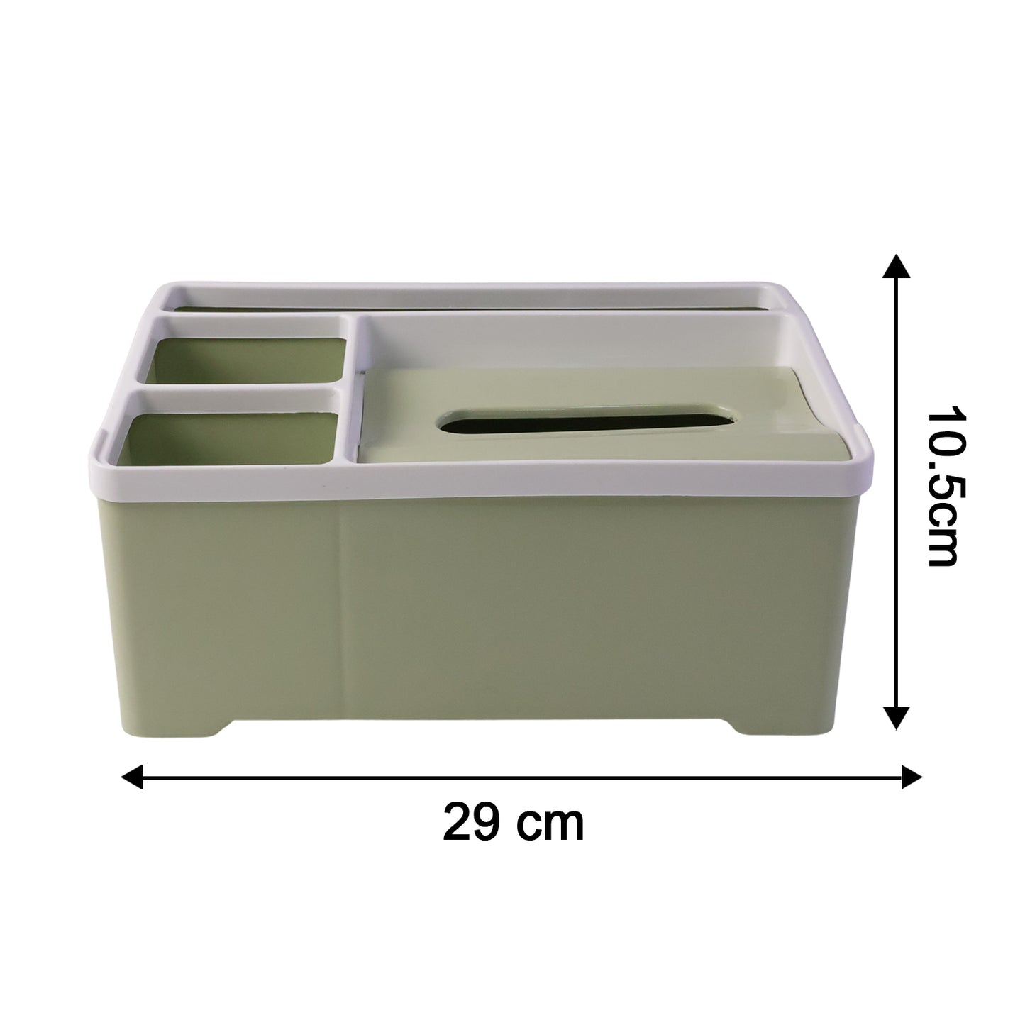 Multipurpose Compartment Storage Box with Tissue Holder - 1 Pc - Happy Price - Image 5
