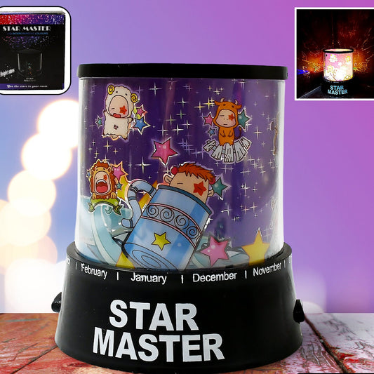 Led Projector Night Light Amazing Lamp 3 Battery Operated Lamps Rotation With The Music Function Master For Kids Bedroom Home Decoration Nightromantic Gift (Battery Not Included  1 Pc) - Happy Price - Image 1