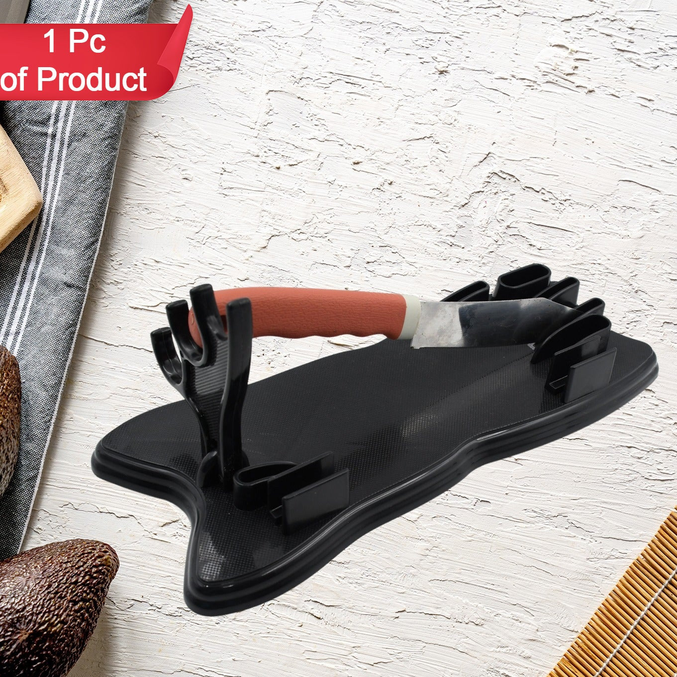 Plastic Kitchen Knife Drawer Organizer Knife Stand Storage For Your Kitchen. Replace Your Knife Block With A Revolutionary Product. Clear Your Counter Top Of Clutter And Easily Identify The Desired Knife (1pc) - Happy Price - Image 1