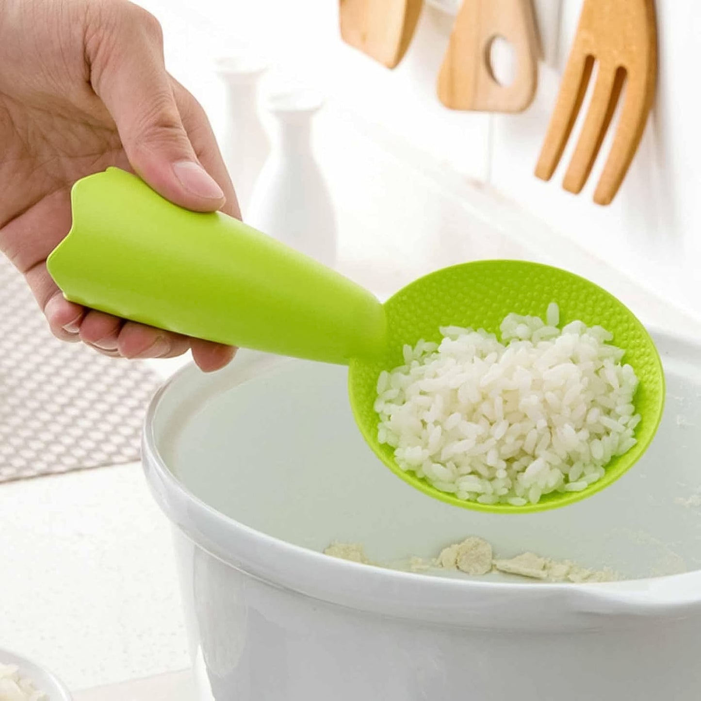 Non-Stick Rice Serving Spoon - 1 Pc Heat-Resistant Kitchen Utensil - Happy Price - Image 6