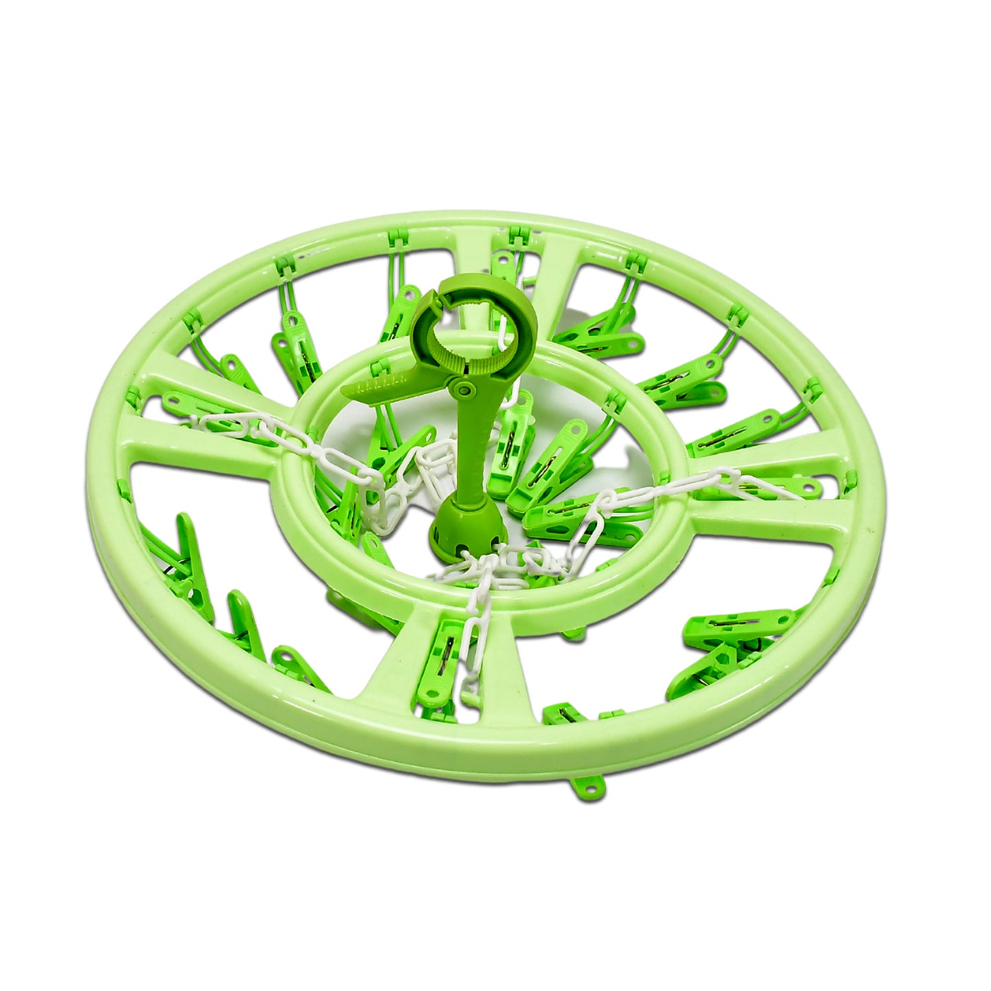 Plastic Round Cloth Drying Hanging Hanger ( 15 Clips ) - Happy Price - Image 2
