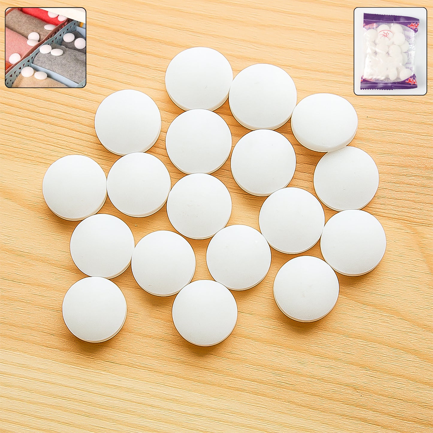 Naphthalene Mothball Tablets for Cupboards - 20 Gm Pack - Happy Price - Image 6