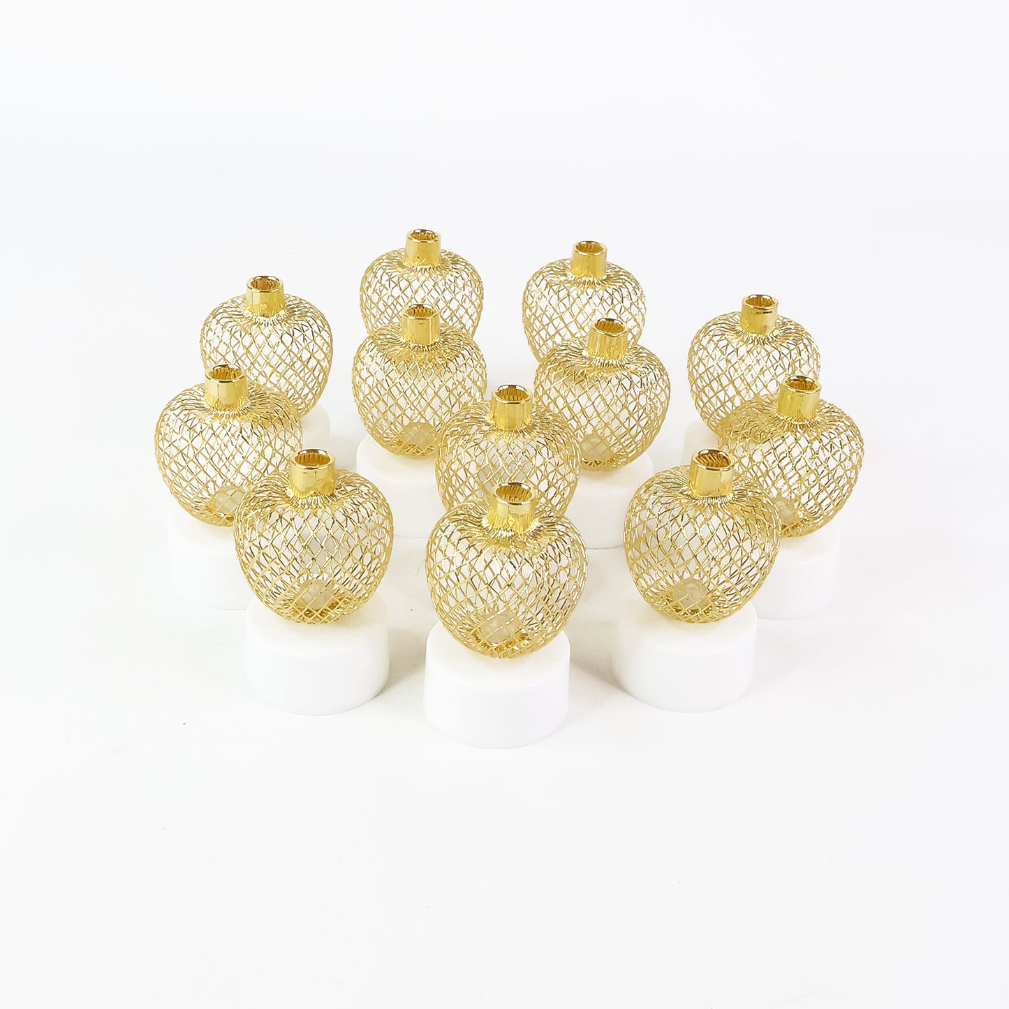 Decorative Apple Shape LED Tealight Candles - Set of 12 Flameless Lights - Happy Price - Image 2