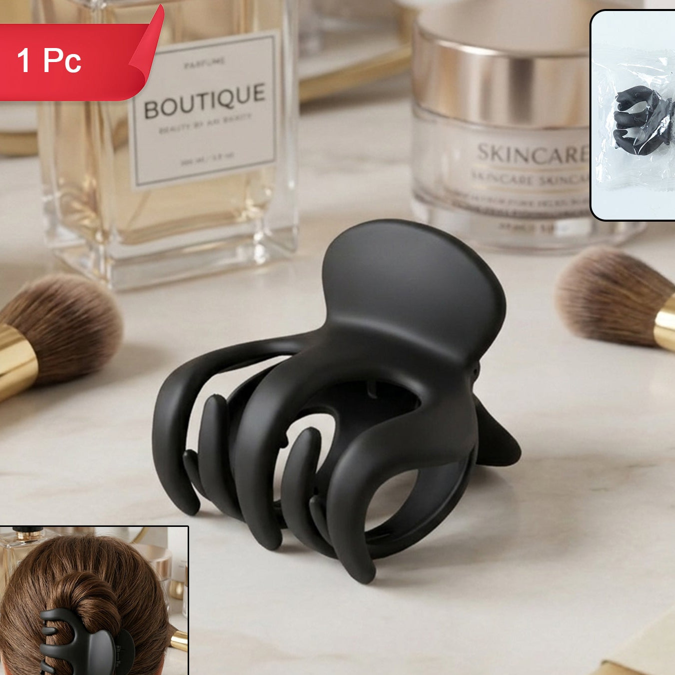 Classic Matte Finish Strong Grip Hair Claw Clip (1 Pc)