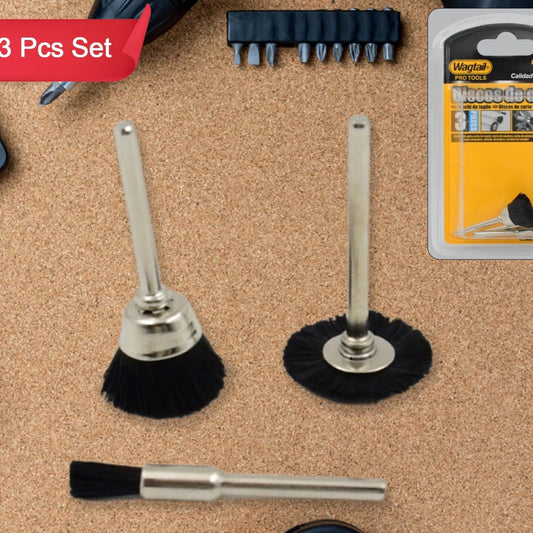 Brass Wire Wheels 3 Pcs Brass Wire Wheels Rust Removal Tool - Happy Price - Image 1