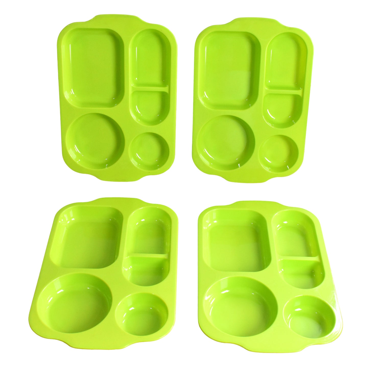 Unbreakable Plastic Food Platesbiodegradable 5 Compartment Square Plate For Food - Happy Price - Image 5