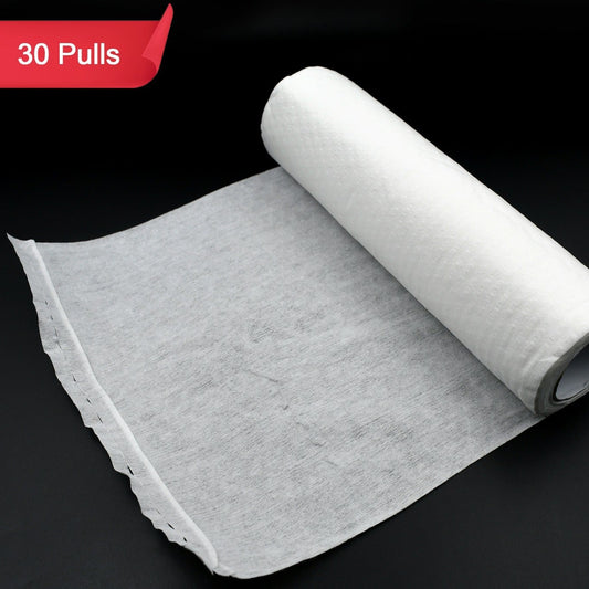 7457 Non Woven Reusable And Washable Kitchen Printed Tissue Roll Non-stick Oil Absorbing Paper Roll Kitchen Special Paper Towel Wipe Paper Dish Cloth Cleaning Cloth 30 Sheets