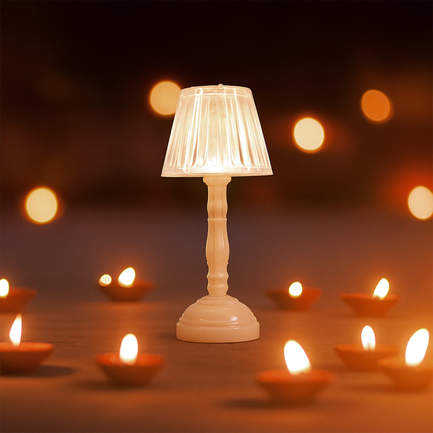 12 Pcs LED Crystal Table Lamps - Warm Rechargeable Night Light for Decor - Happy Price - Image 4