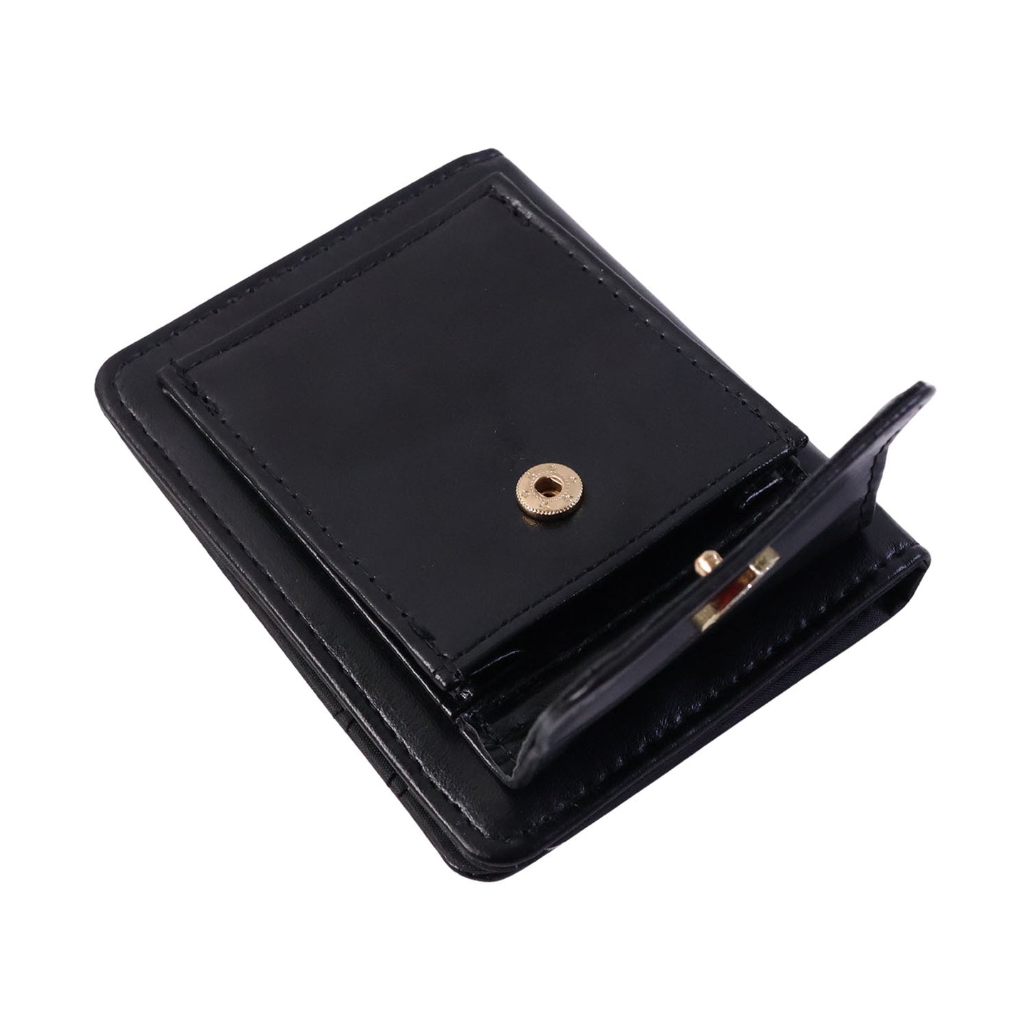Compact Card Holder Wallet with Snap Button Closure - 1 Pc - Happy Price - Image 4