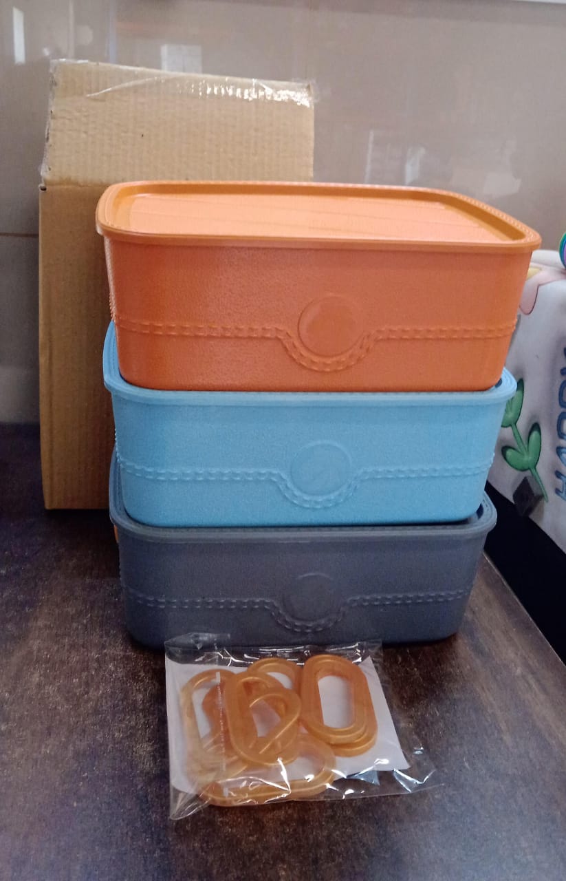 3-piece Plastic Multipurpose Storage Basket Bin Set With Handle (3 Pcs Set) - Happy Price - Image 7