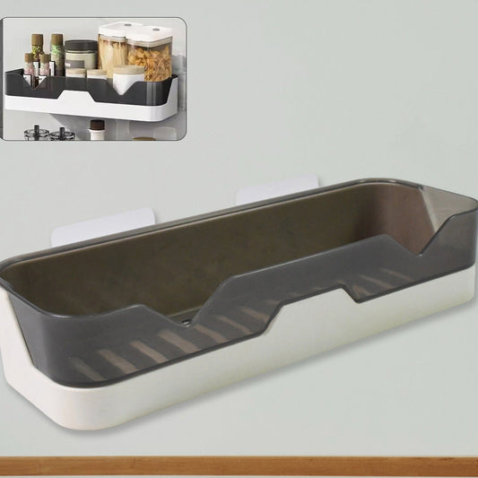 Wall Mounted Adhesive Bathroom Shower Caddy  Shelf  Plastic (1 Pc) - Happy Price - Image 1