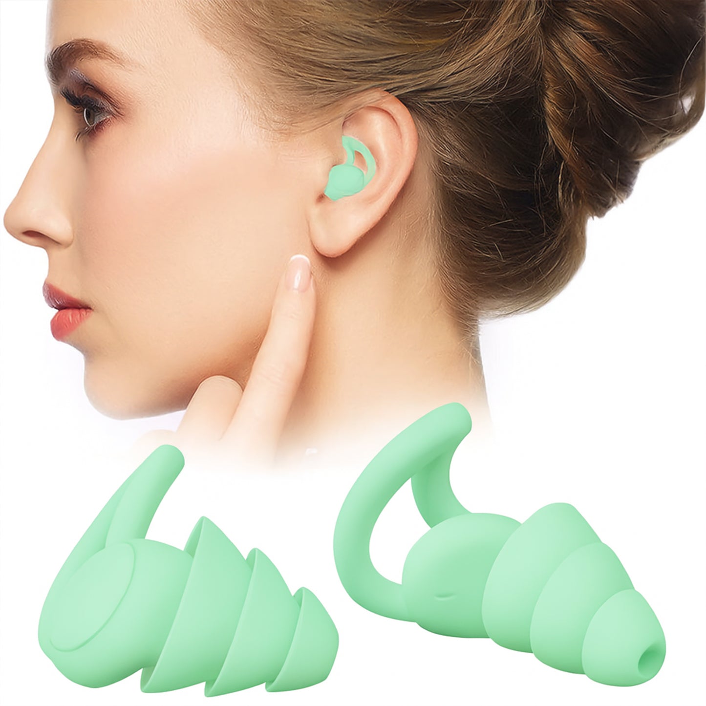 Soft Silicone Triple Layer Earplugs for Noise Reduction - 1 Pair with Case - Happy Price - Image 5