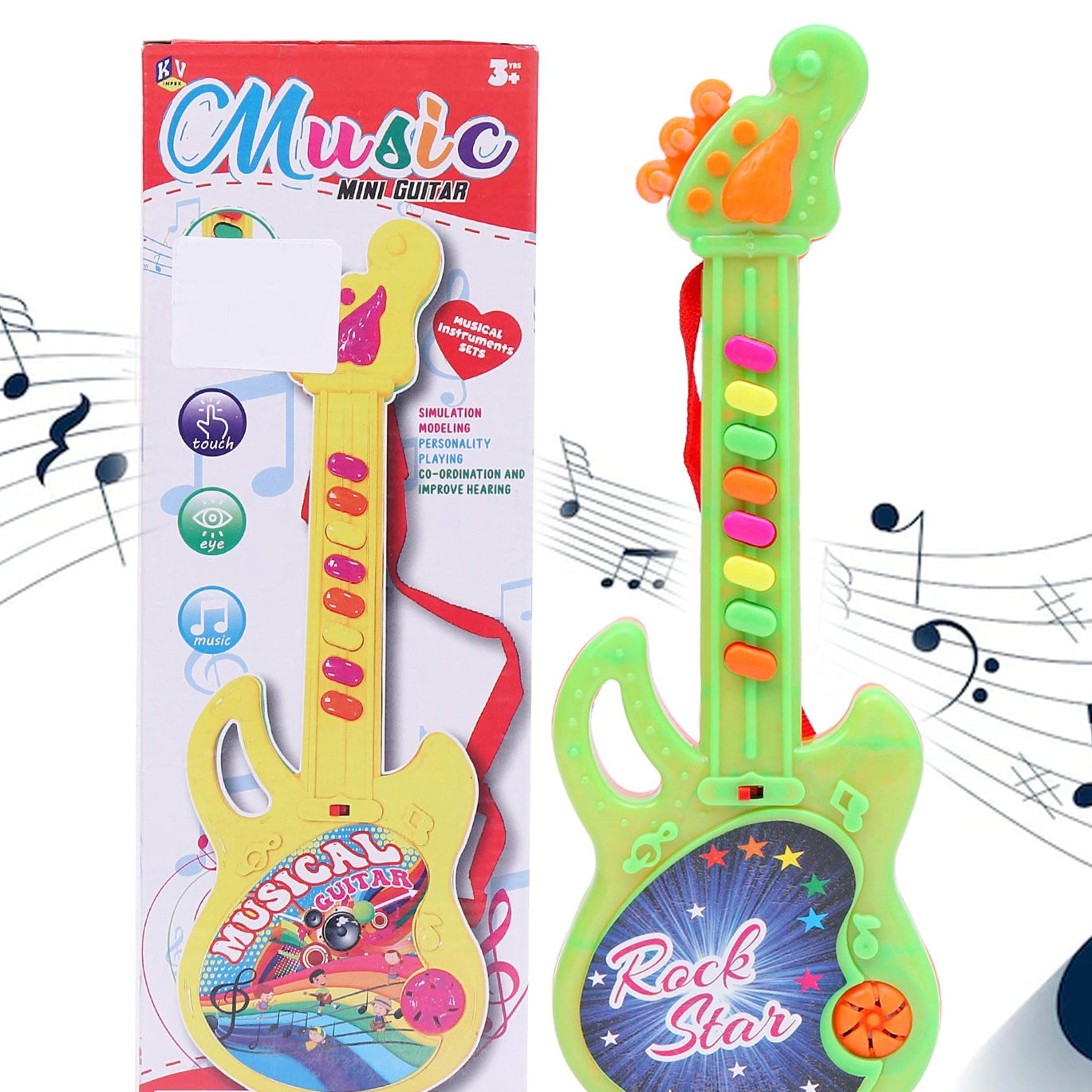 Mini Guitar Colorful With Delightful Music - Happy Price - Image 1