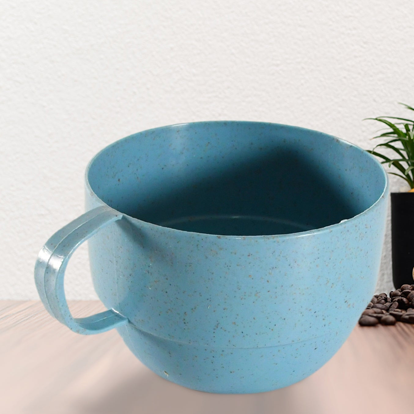 8157 Multipurpose Plastic Water Cup With Handle Reusable Cups Environmental Friendly Festival For Milk Cup Coffee Cup Tea Cup Breakfast Cup Drinking Mug Or Outdoor For Household Gift For Birthday (1 Pc) - Happy Price - Image 1