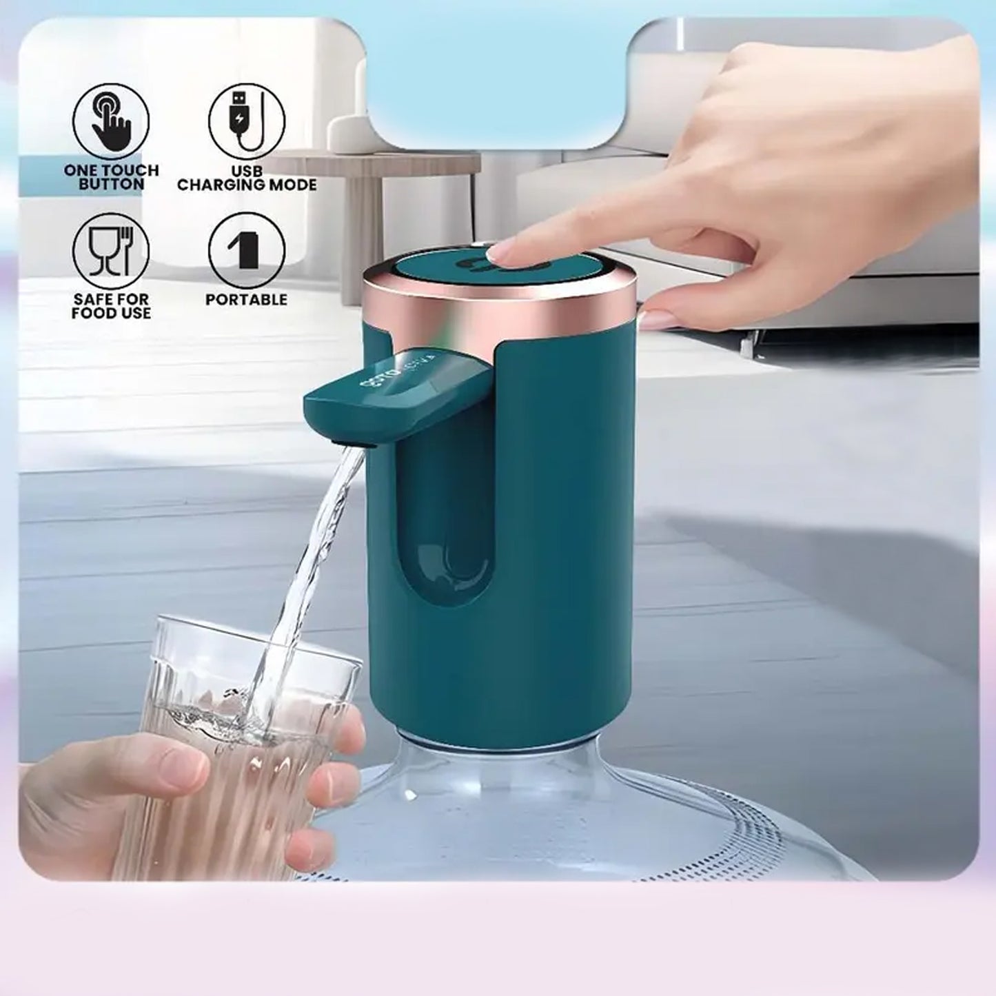 Usb Rechargeable Automatic Water Dispenser For 20 Litre Bottle (1 Pc) - Happy Price - Image 3