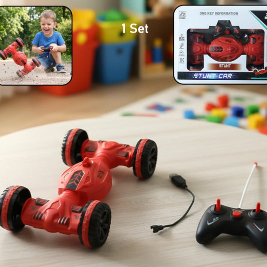 Remote Control Transforming Stunt Car Toy - 1 Set - Happy Price - Image 1