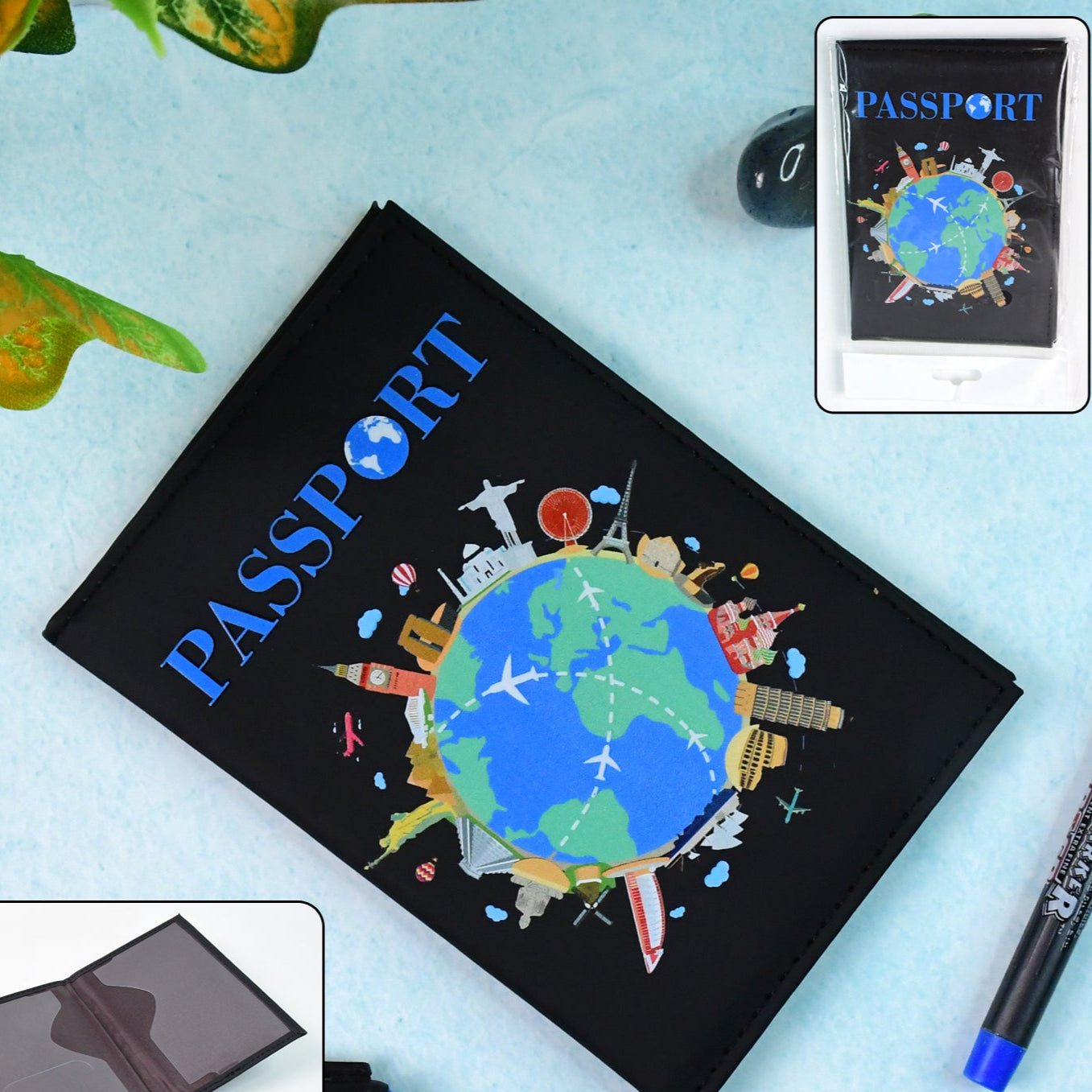 Stylish Printed Passport Holder Cover (1 Pc) - Happy Price - Image 1