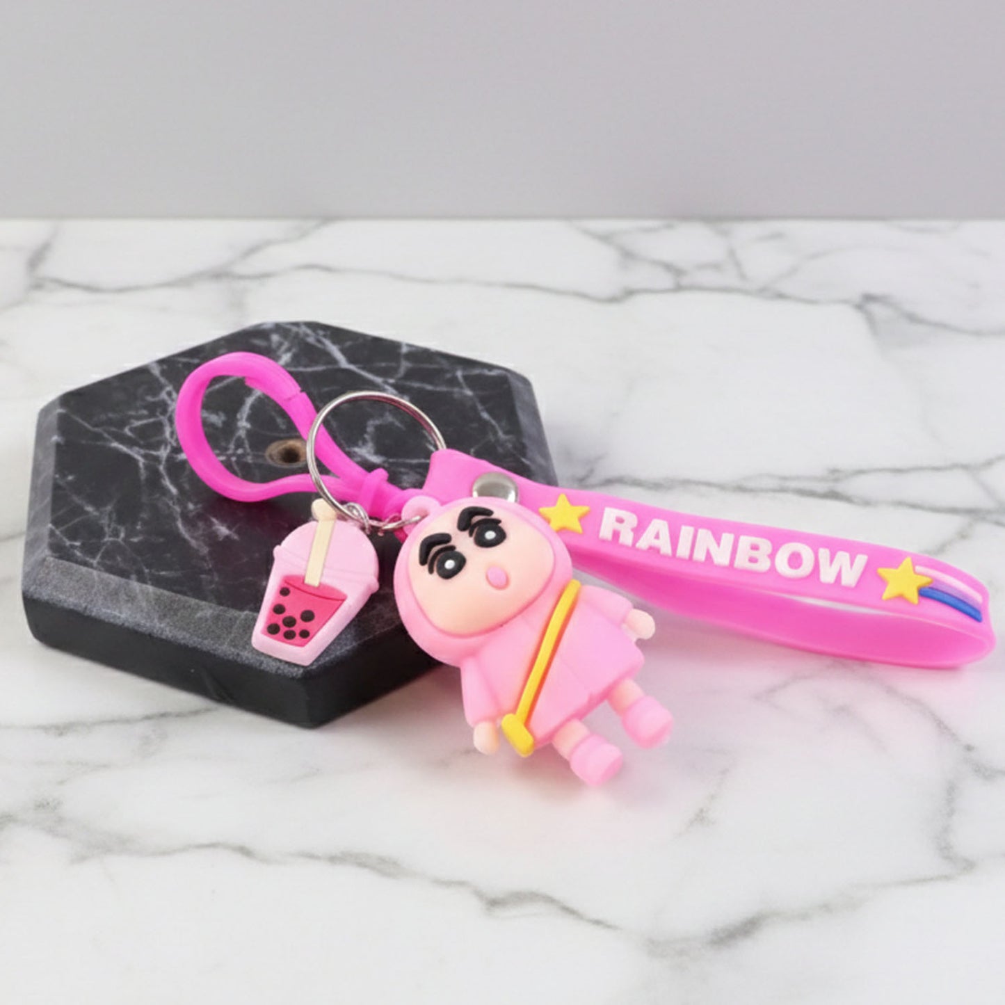 Cute Cartoon Character Rainbow Strap Keychain (1 Pc) - Happy Price - Image 3