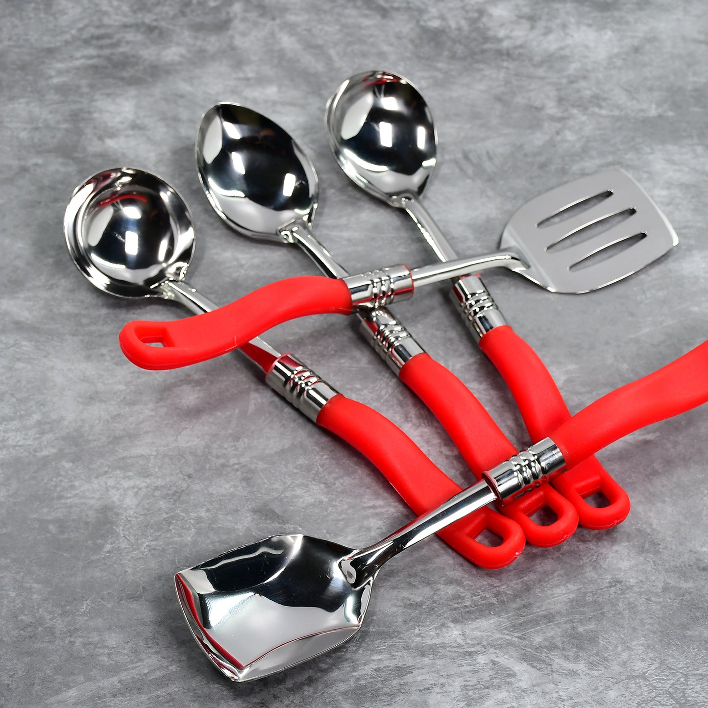 Stainless Steel Serving Spoon Set 5 Pcs. - Happy Price - Image 5