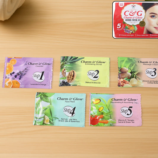 Herbal 5-Step Facial Kit for Complete Skin Rejuvenation (1 Pc) - Happy Price - Image 1