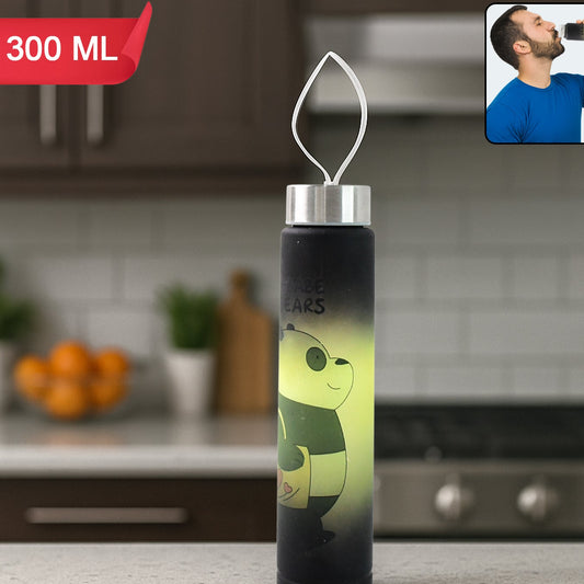 Cute Cartoon Plastic Water Bottle - 300 ML, Leakproof, Portable - Happy Price - Image 1