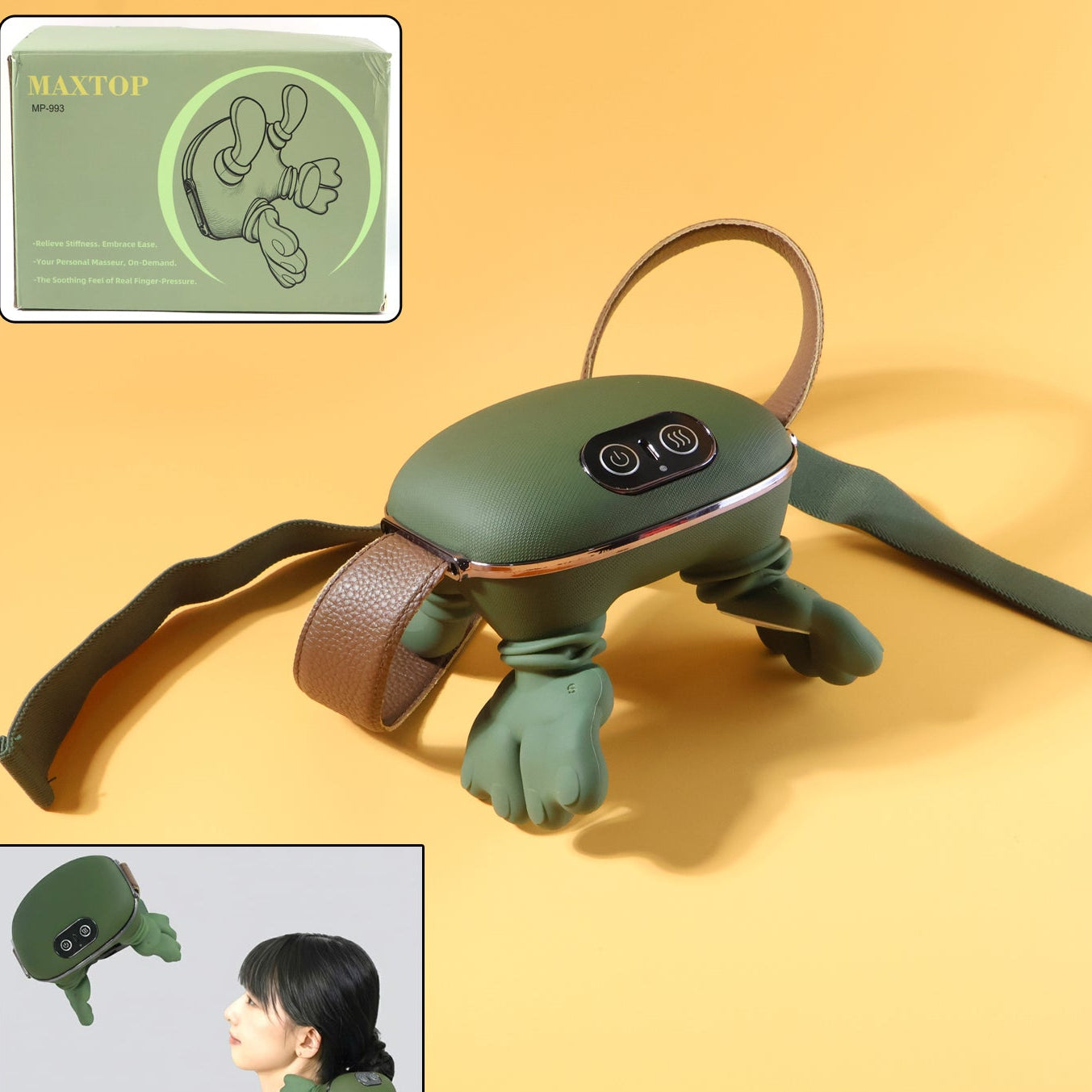Rechargeable Neck & Shoulder Massager with Heat and Deep Kneading - Happy Price - Image 1