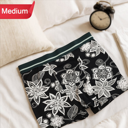 Men's Cotton-Rich Boxer Shorts - Medium Size (1 Pc) - Happy Price - Image 1