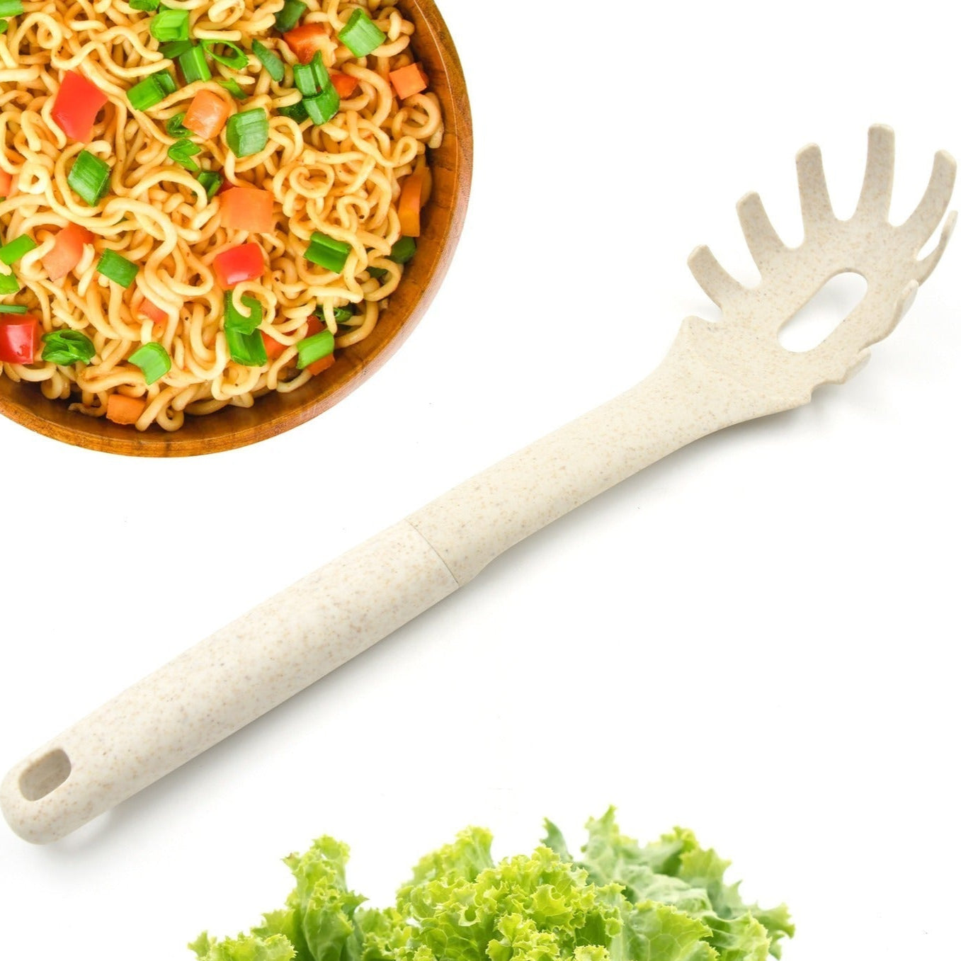 Plastick Kitchen Accessories Whisk  Pasta Spoon  Soup Spoon Heat Resistant  Non Stick Spoons Kitchen Cookware Items  (1 Pc ) - Happy Price - Image 1