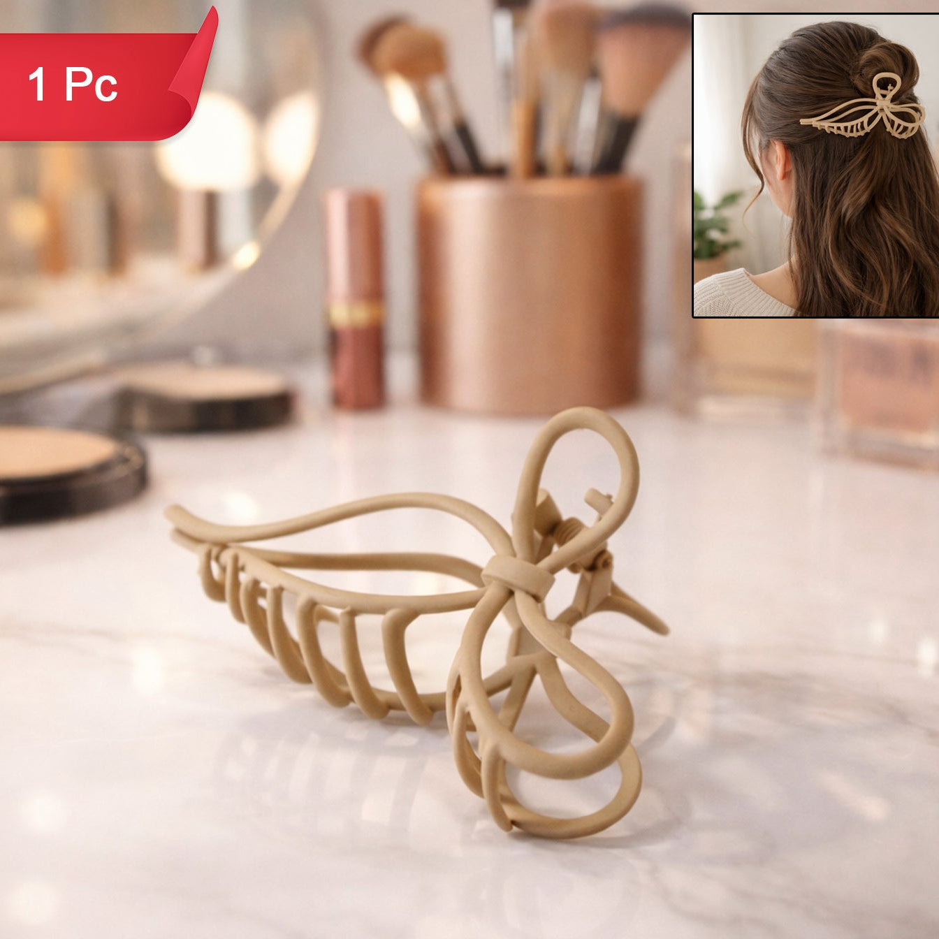 Minimalist Matte Finish Elegant Hair Claw Clip For Women (1 Pc)