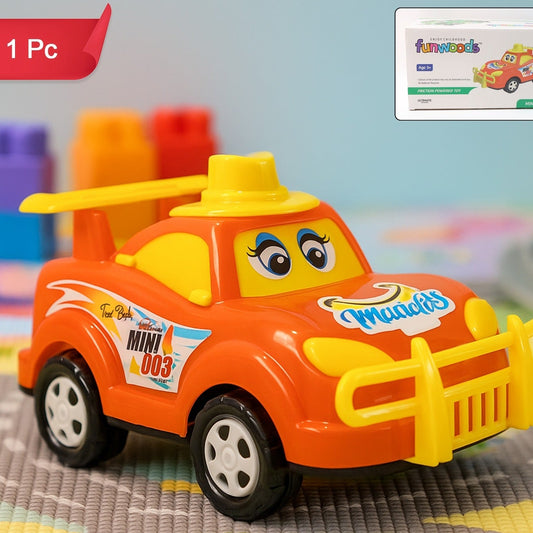 Funwoods Friction-Powered Cartoon Car Toy - 1 Pc, Battery-Free Push & Go Vehicle - Happy Price - Image 1