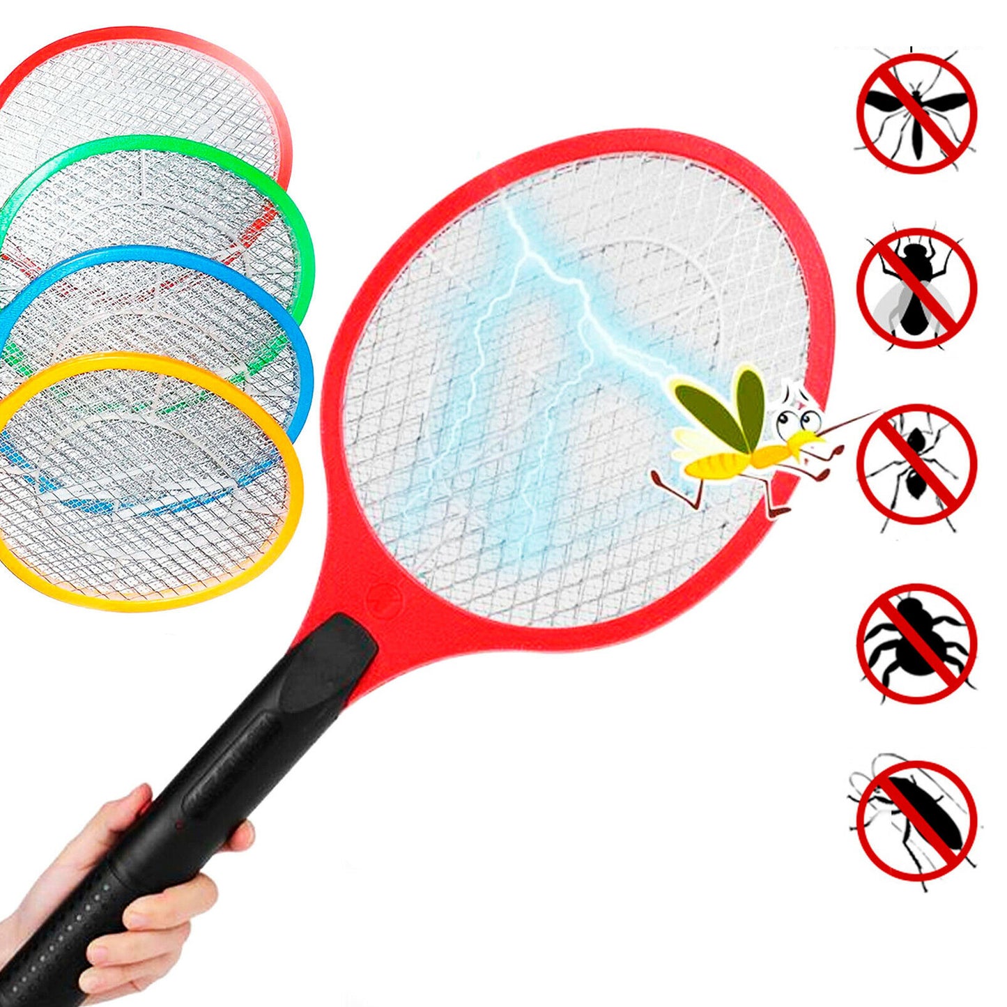 Mosquito Killer Racket Rechargeable Handheld Electric Fly Swatter Mosquito Killer Racket Bat Electric Insect Killer (Quality Assured) - Happy Price - Image 5