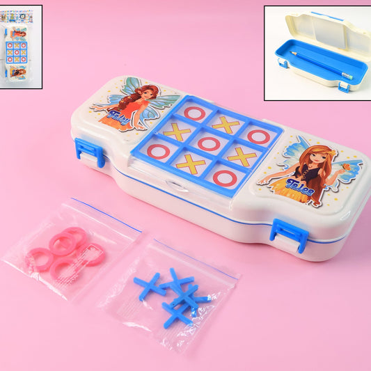 Kids Pencil Box With Built-in Tic Tac Toe Game - Happy Price - Image 1