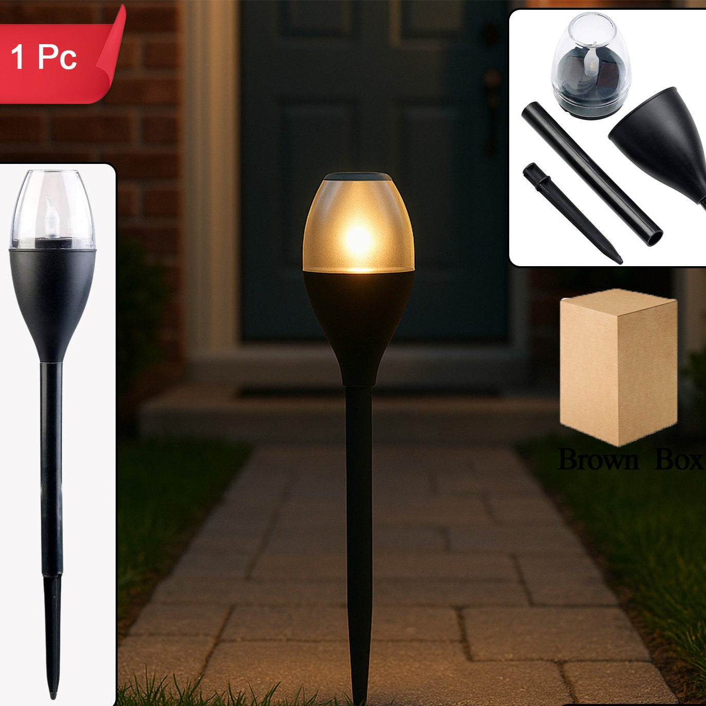 Solar-powered Outdoor Pathway Garden Light (1 Pc) - Happy Price - Image 1