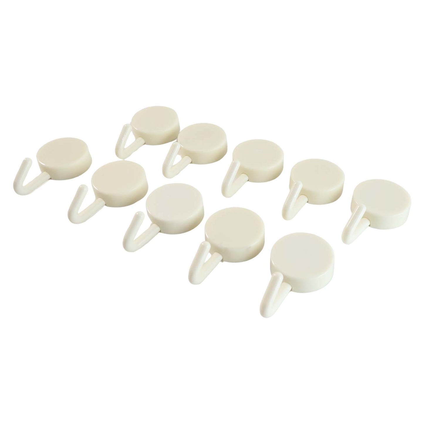 10 Pcs Round Adhesive Wall Hooks - Mini Stick-On Utility Hangers for Keys, Cables, Masks - Happy Price - Image 4