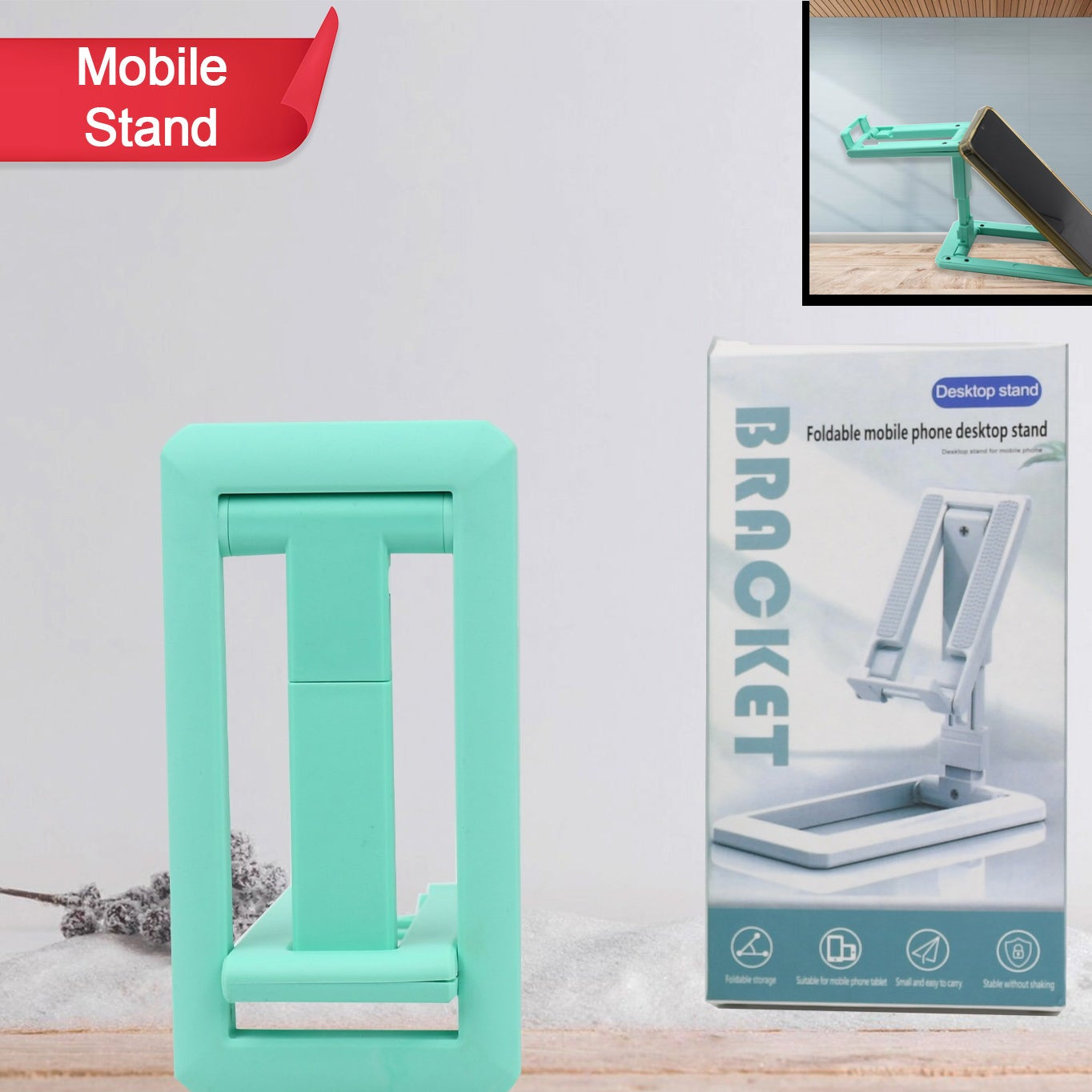 Mobile Phone Stand Mobile Phone Holder Table Adjustable Angle Height Foldable Non-slip Sturdy Mobile Phone Holder Desktop Phone Holder For All Smartphones - Happy Price - Image 1