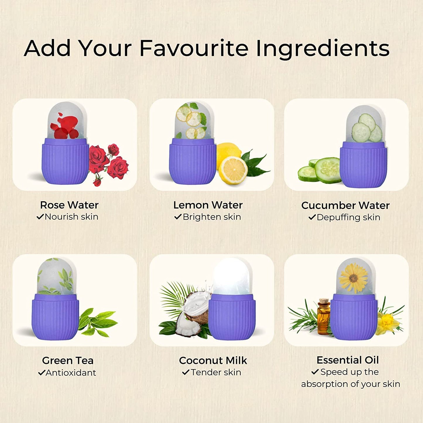 Beauty Ice Roller For Face Massager  Eye Reusable Face Rollers Facial Roller ( Loose ) - Happy Price - Image 7