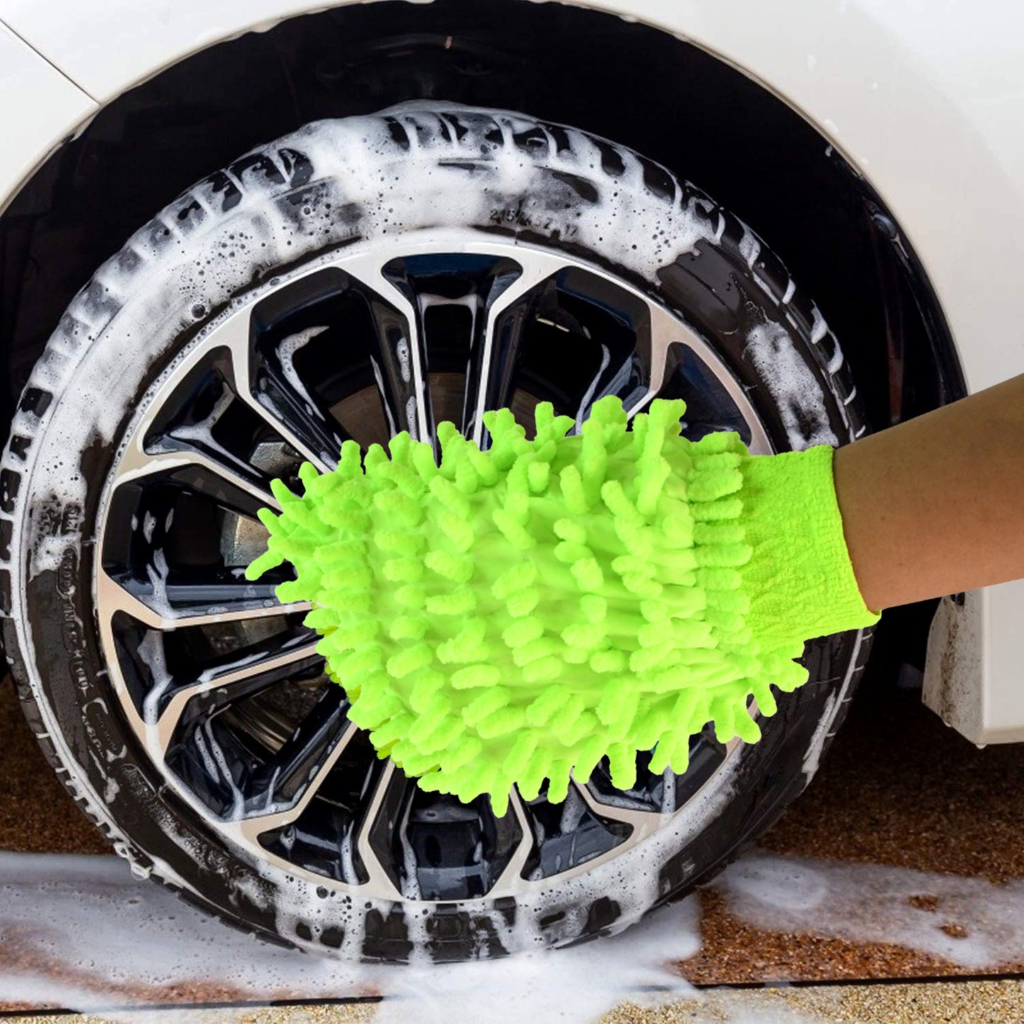 Microfiber Car Wash Glove Mitt For Carbikehome  Surface - Happy Price - Image 5