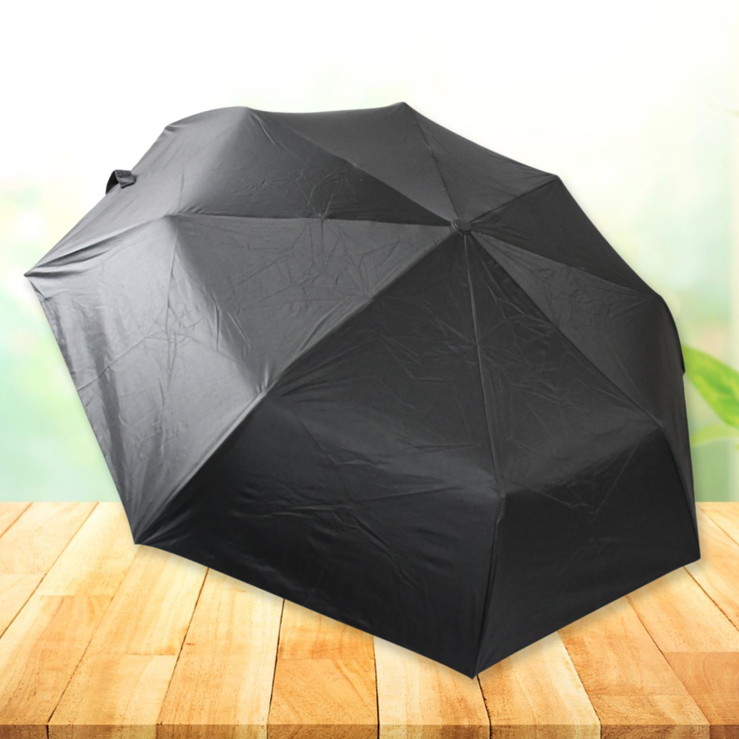2 Fold Compact Umbrella - Windproof, Sunproof & Rainproof with Steel Shaft and Wrist Strap - Happy Price - Image 4